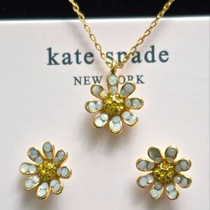 Kate Spade Dazzling Daisy Stud Necklace & Earrings